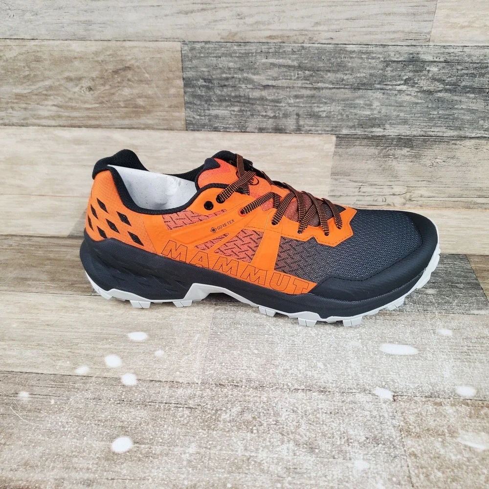 Mammut Sertig II Low GTX Mens Shoes Sz 9.5 Dark Steel Tangerine‎ Hiking Sneakers